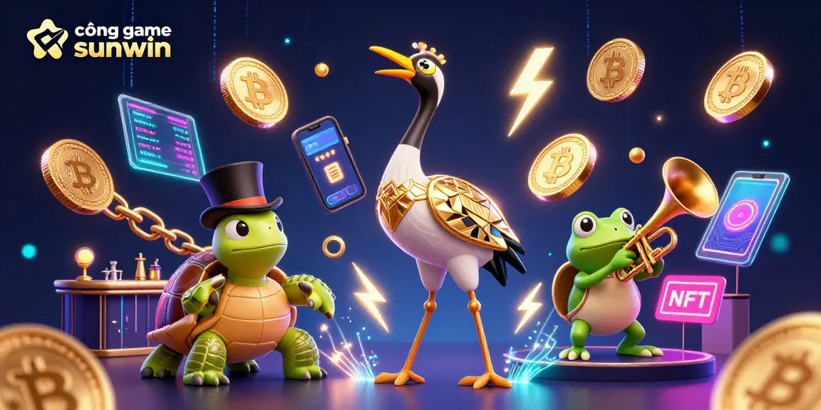 Experience thrilling gameplay at cổng game sunwin with 3D characters enjoying a vibrant casino atmosphere.